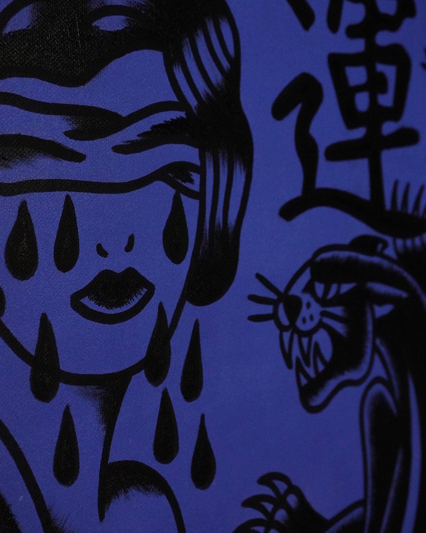 'Black on Blue' - Original Artwork By Jack Scanlan (2025)