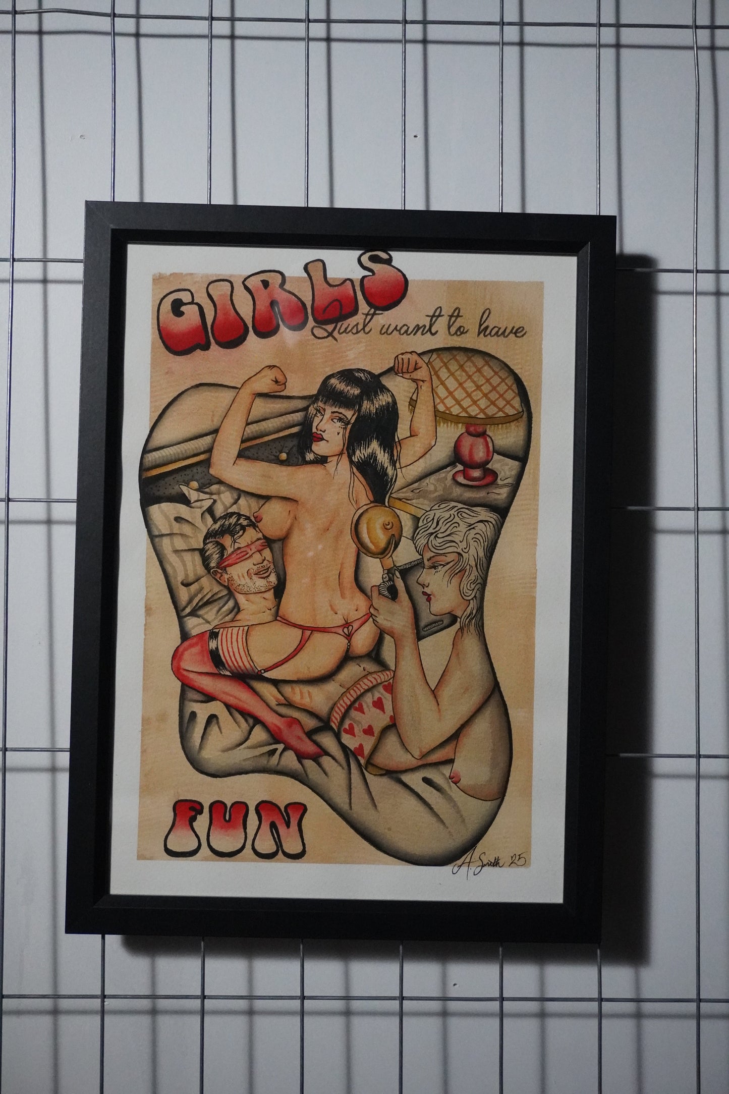 'Girls just want to have fun' - Original Artwork by Aaron Smith (2025)