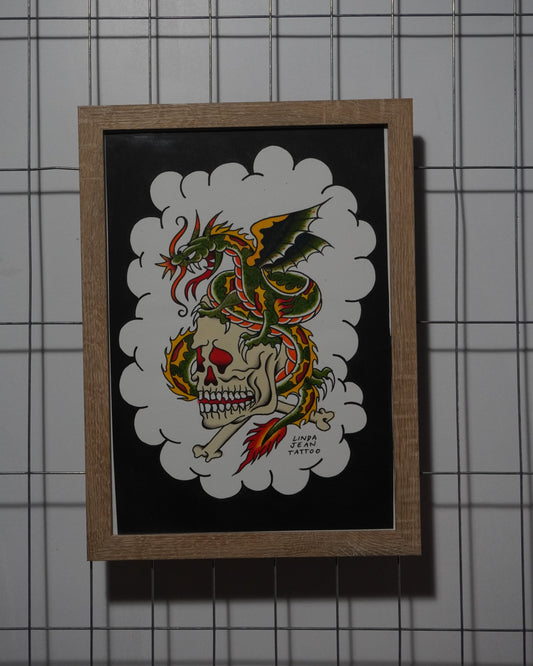 'Classic Tattoo" - Original Artwork by Linda Jean (2025)