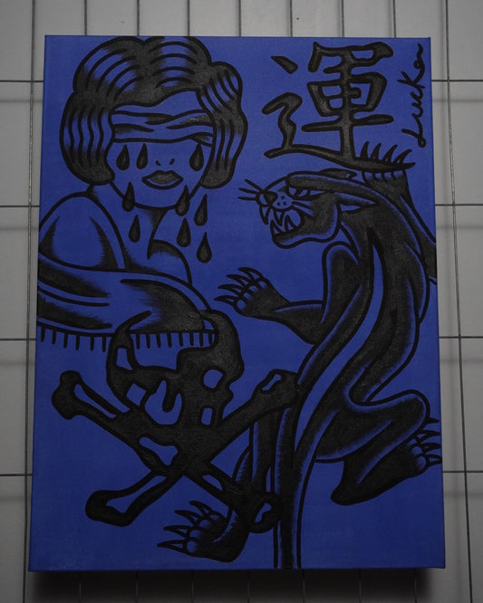 'Black on Blue' - Original Artwork By Jack Scanlan (2025)