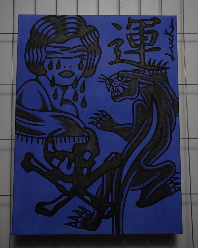 'Black on Blue' - Original Artwork By Jack Scanlan (2025)