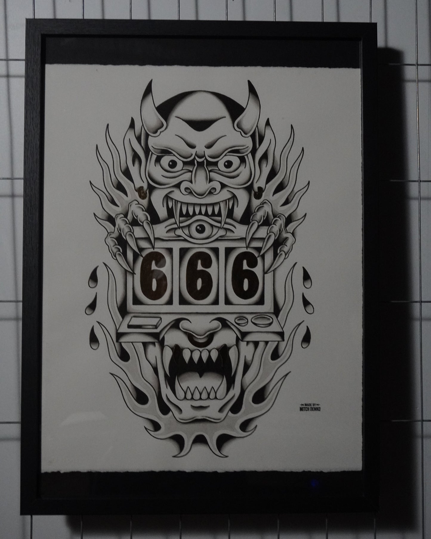 'The Unholy Jackpot' - Original artwork by Mitch Demko (2025)