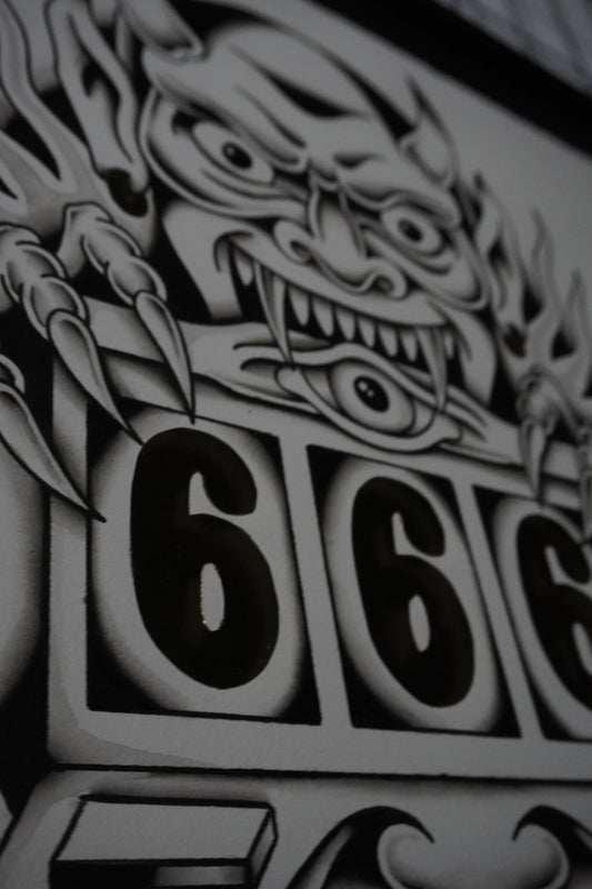 'The Unholy Jackpot' - Original artwork by Mitch Demko (2025)