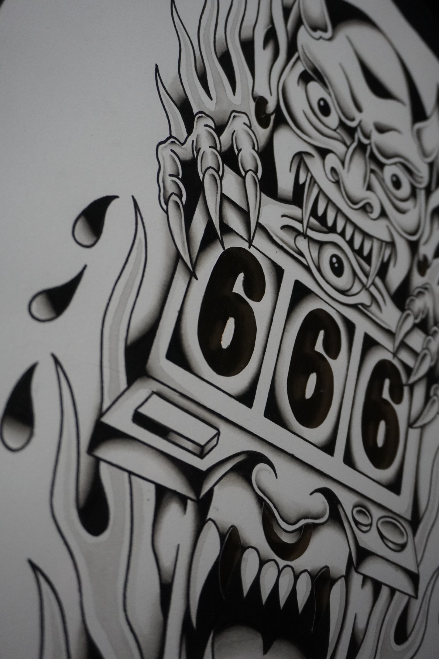 'The Unholy Jackpot' - Original artwork by Mitch Demko (2025)