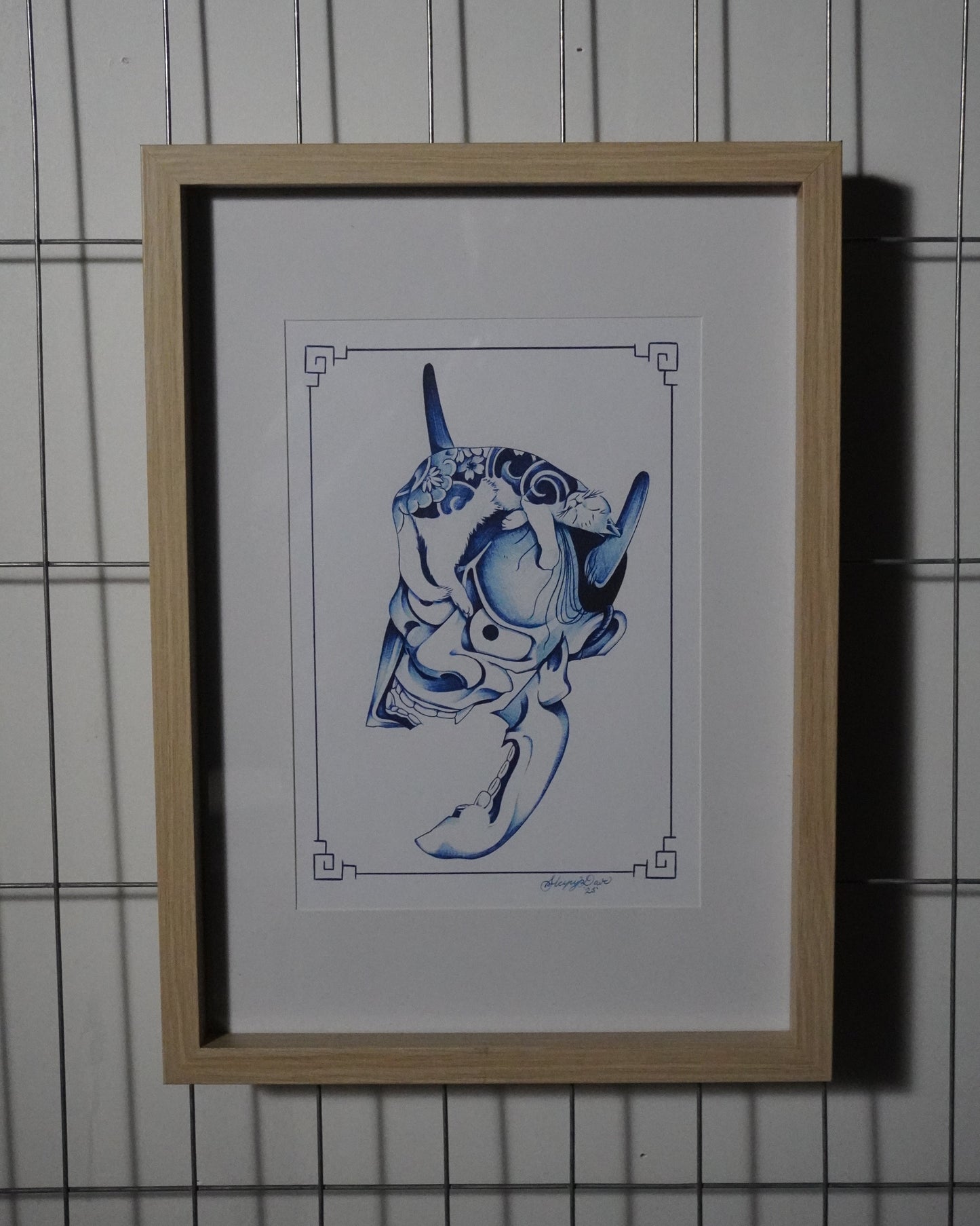 'Hannya Cat' - Original Artwork by Sleepy Dave (2025)